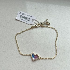NWT Kendra Scott Ari Heart Gold Bracelet